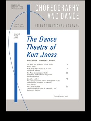 cover image of The Dance Theatre of Kurt Jooss